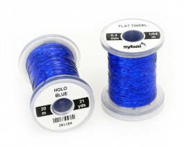 Flat Tinsel, 0.4 mm, Holographic Blue